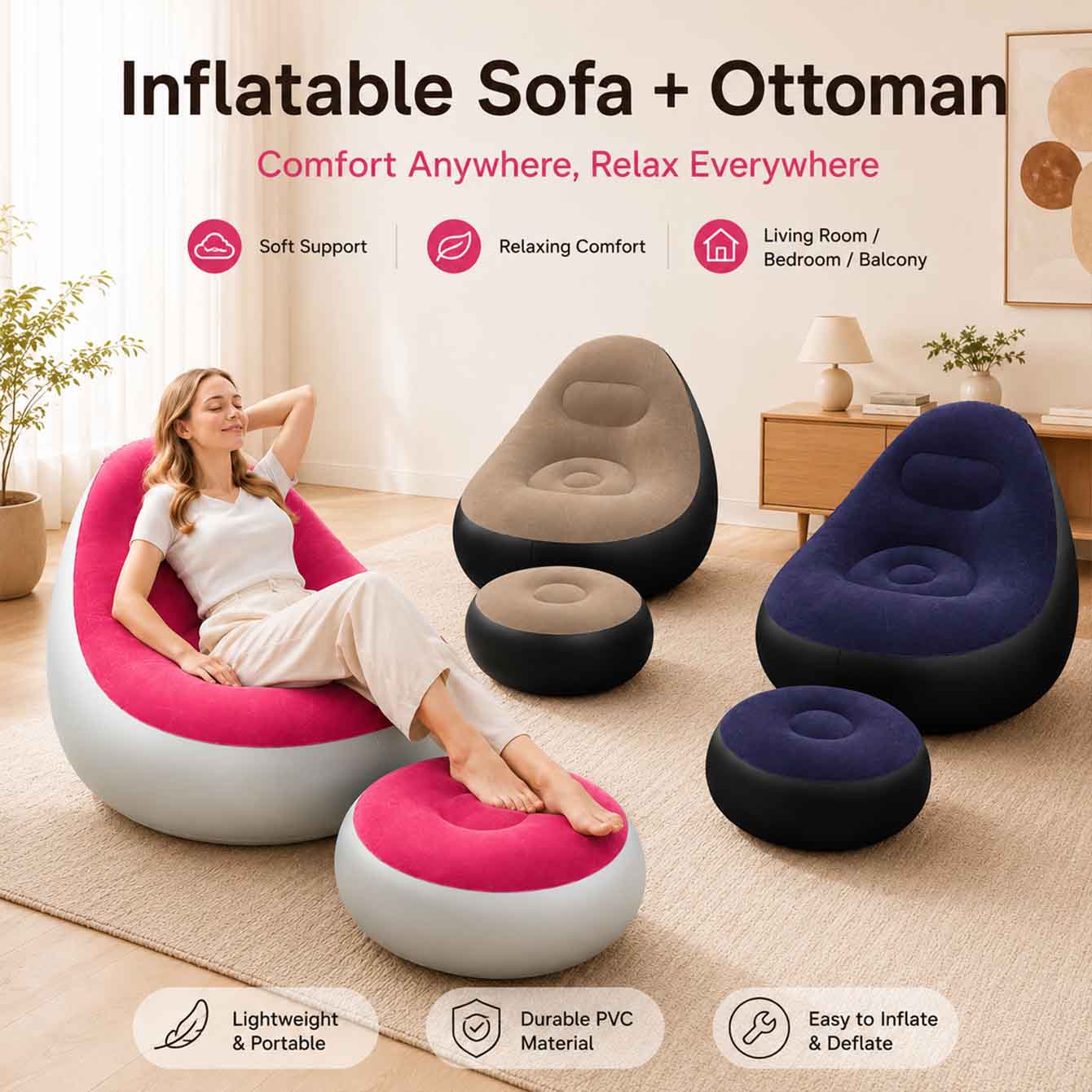 Outdoor Furniture Lowes - Inflatable Chair for Adults,Portable Inflatables Chairs
