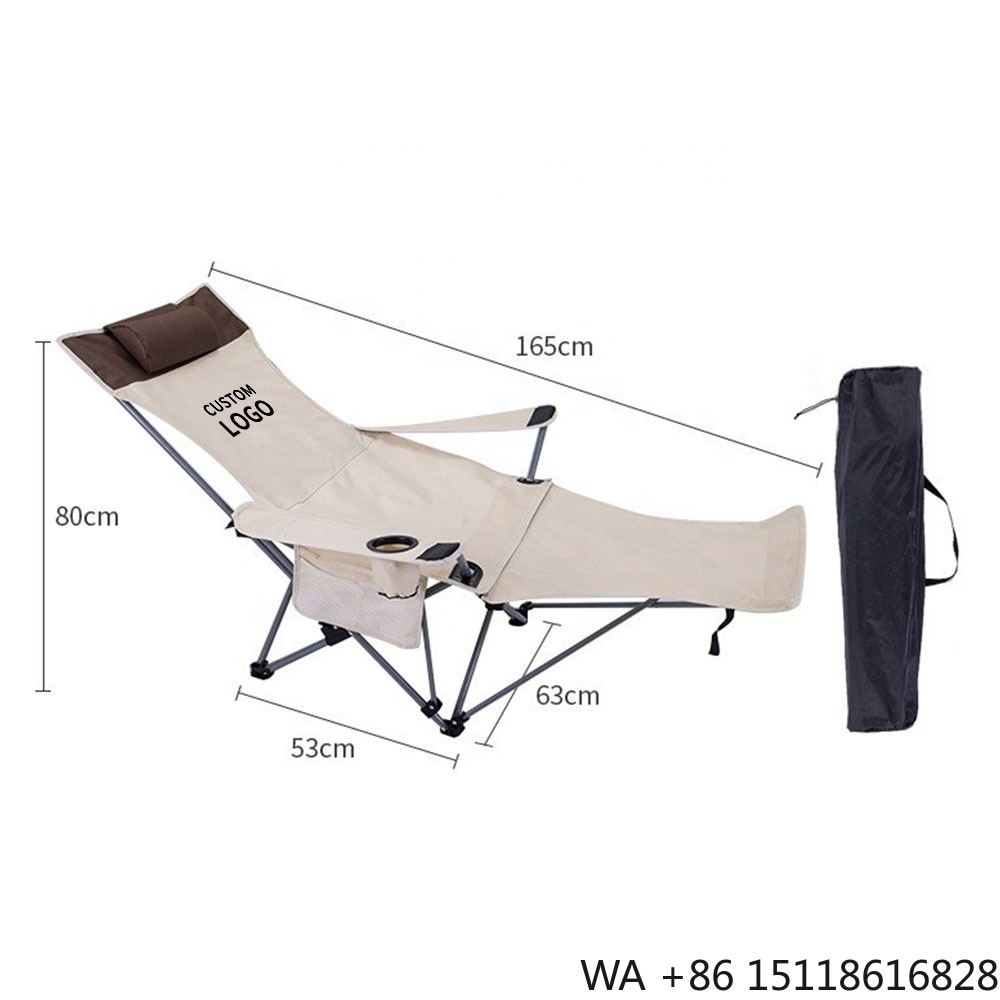 Outdoor Furniture Recliner Set - Portable Folding Reclining Chair Lightweight Adjustable