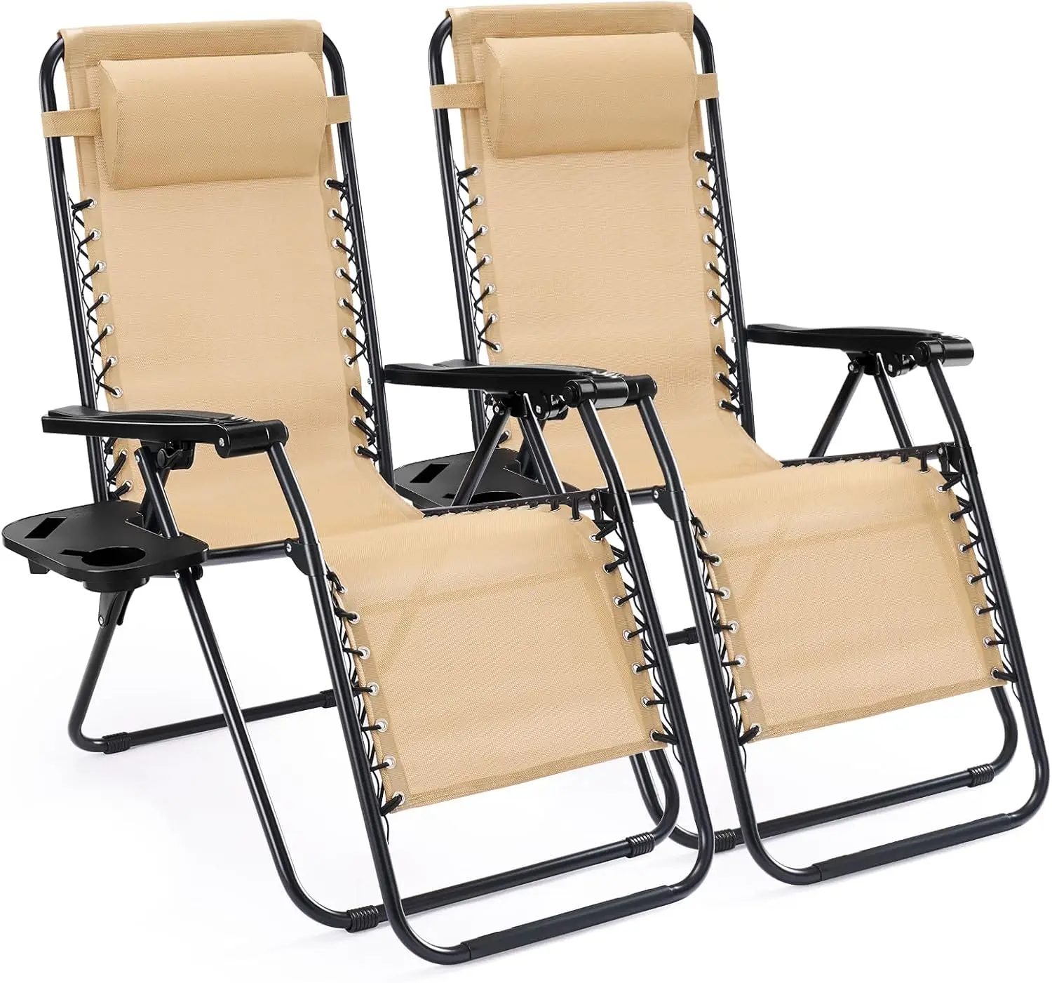 Outdoor Furniture Recliner Set - Zero Gravity Lounge Chair Set Of