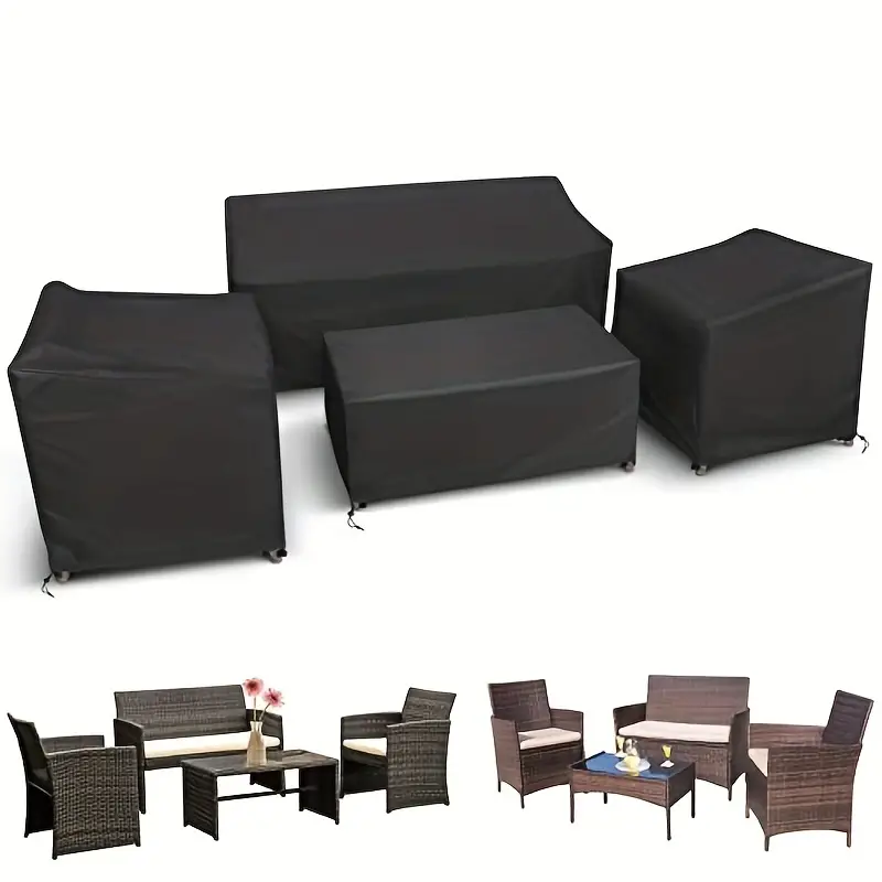 4pcs/Set Patio Furniture Cover - Outdoor Furniture Recliner Set 评论和价格