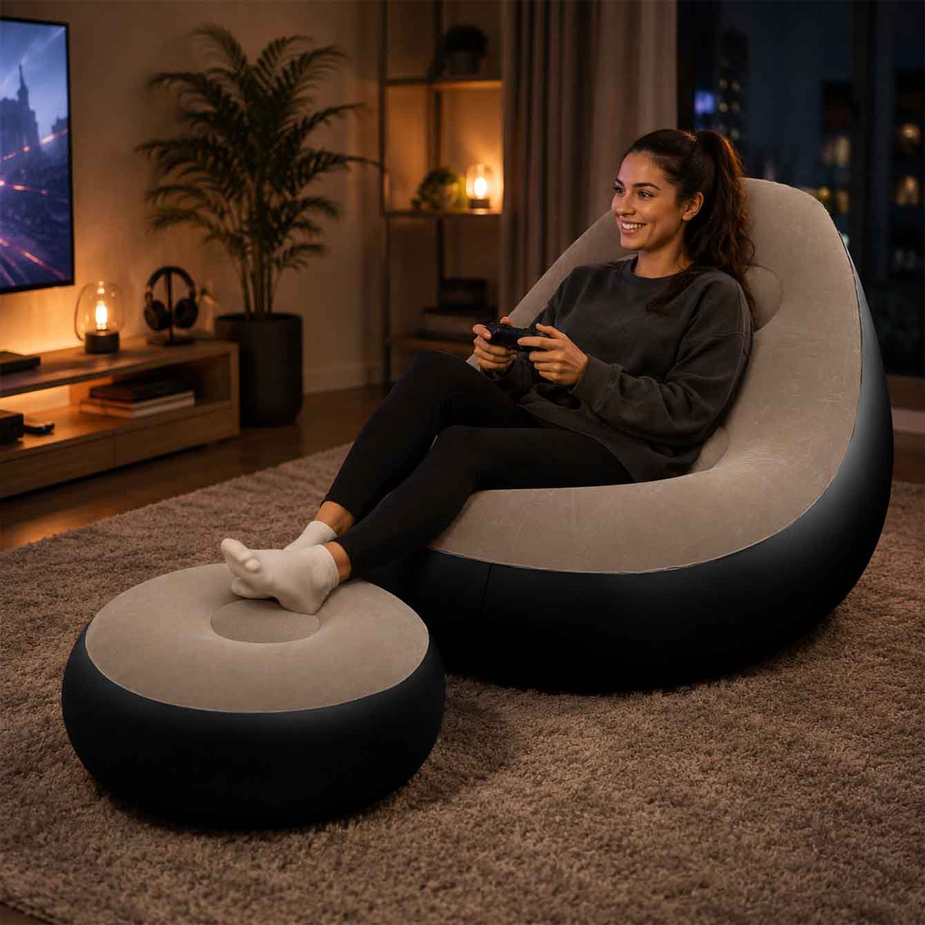 Inflatable Chair for Adults,Po - Outdoor Furniture Lowes 评论和价格