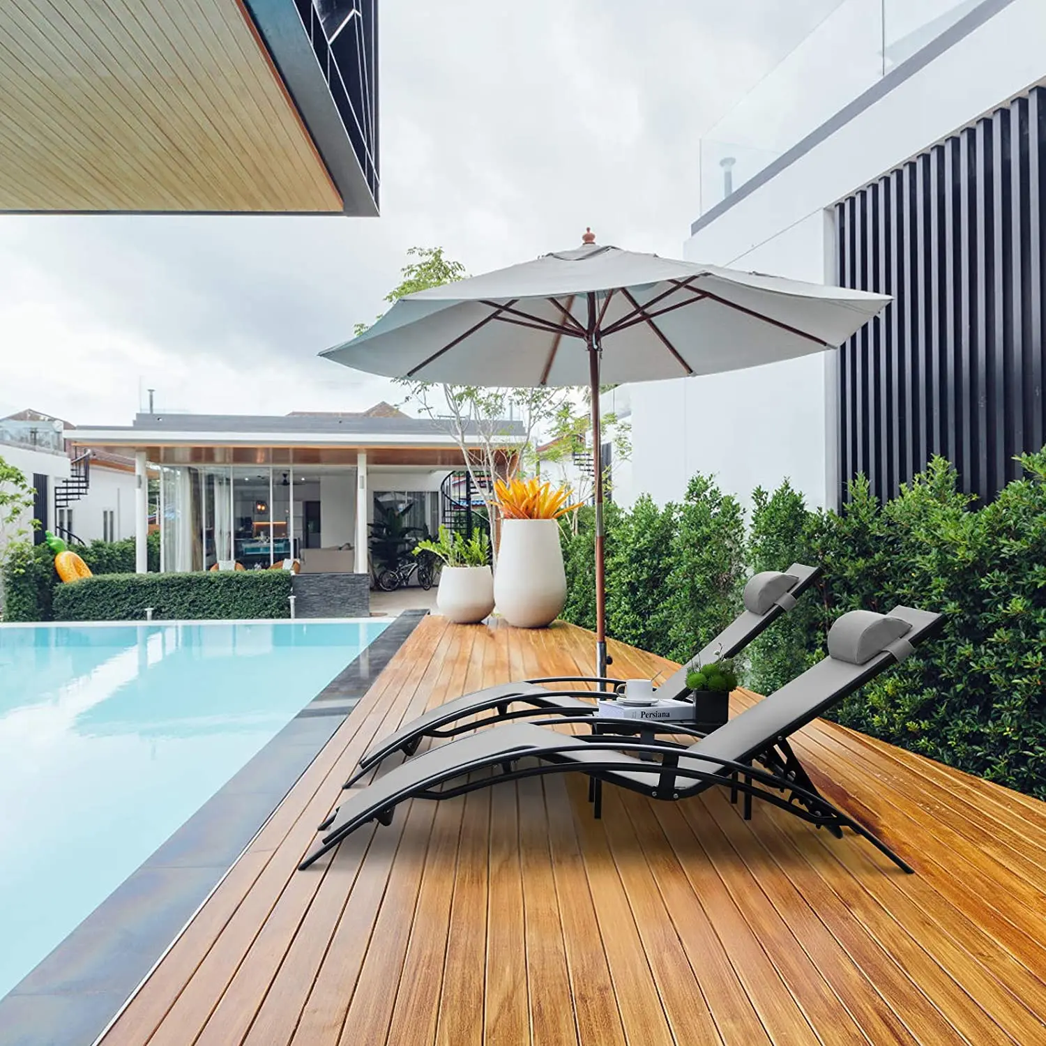 Aluminum Lounge Chair for Outs - Outdoor Furniture Recliner Set 评论和价格