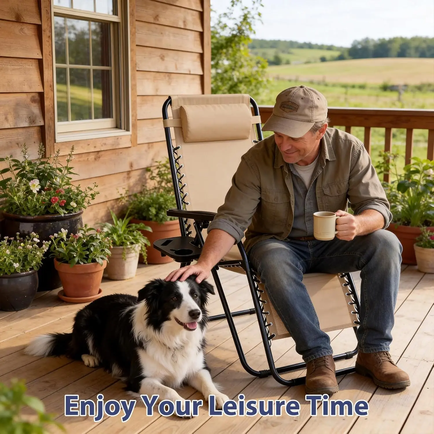 Zero Gravity Lounge Chair Set  - Outdoor Furniture Recliner Set 评论和价格