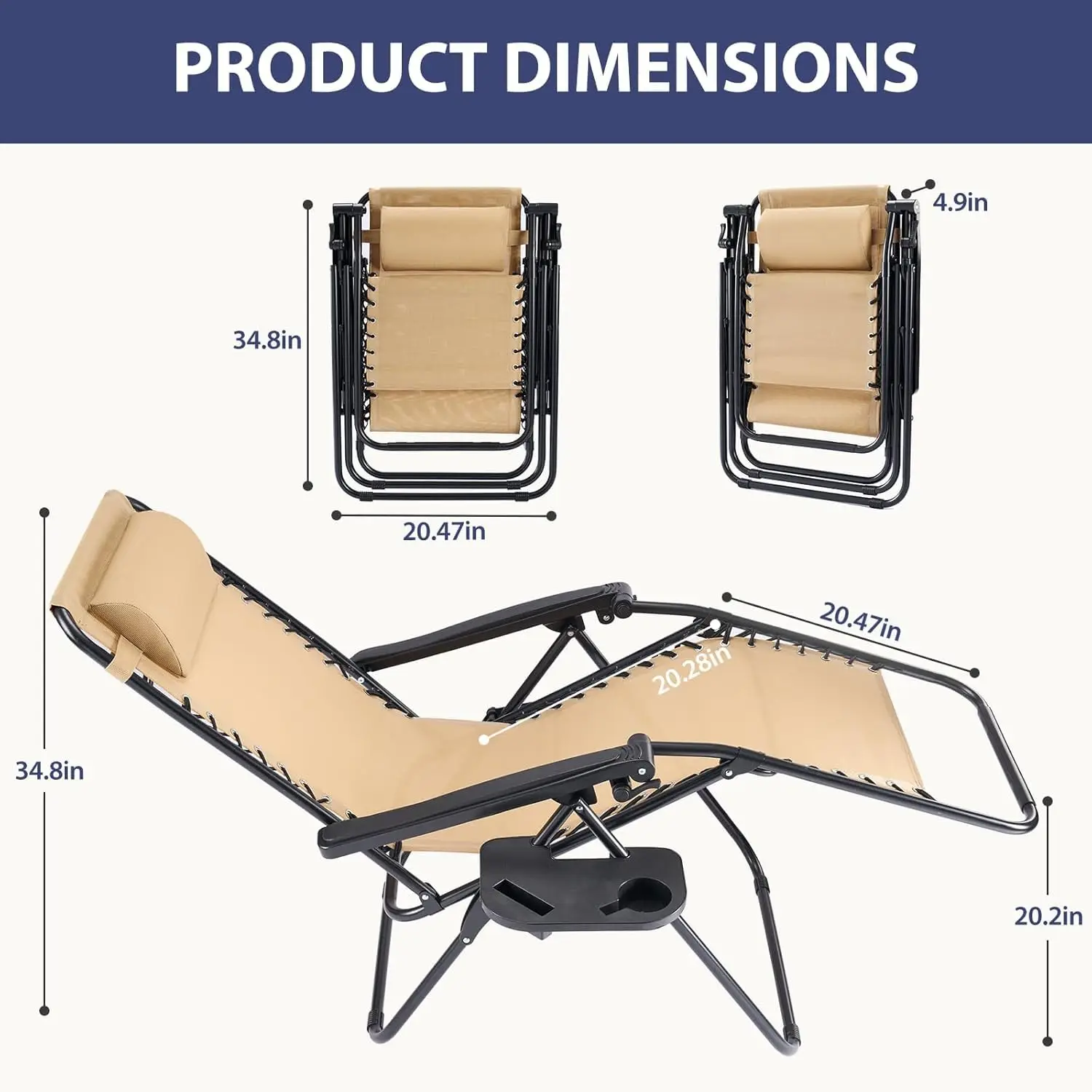 Zero Gravity Lounge Chair Set  - Outdoor Furniture Recliner Set 评论和价格