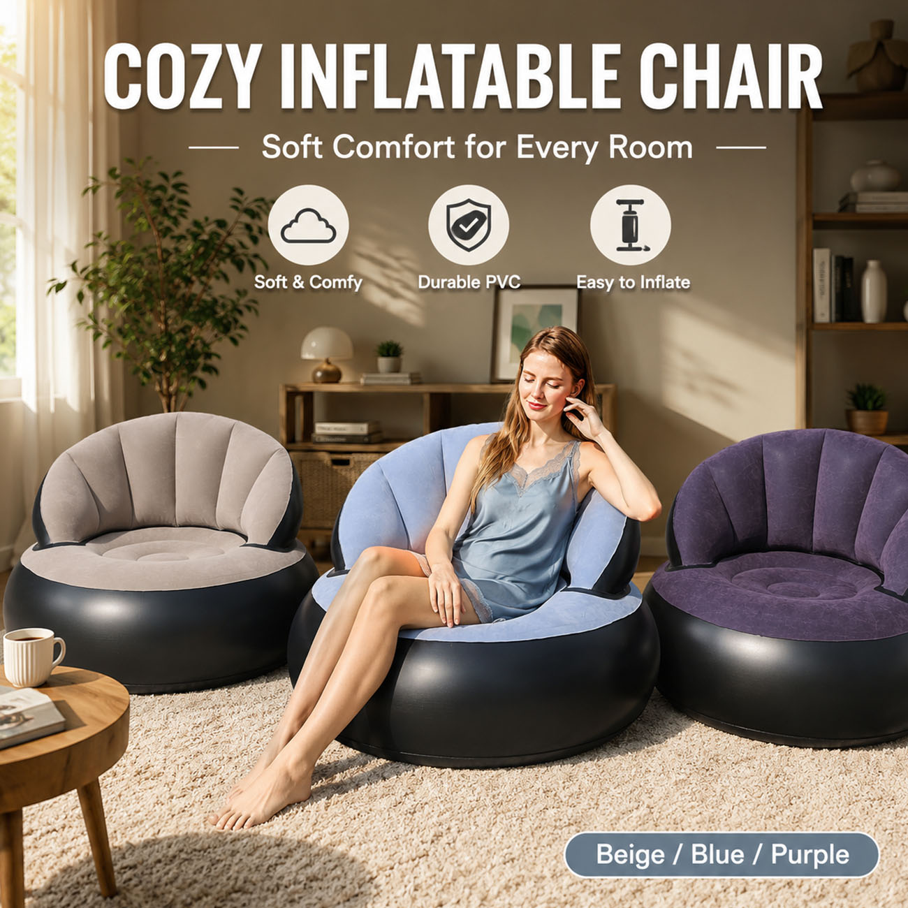 Inflatable Chair for Adults, F - Outdoor Furniture Lowes 评论和价格